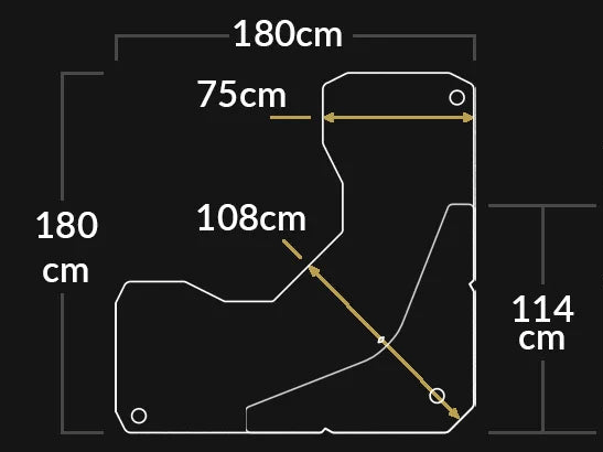 Fortress 180 Corner Gaming Desk